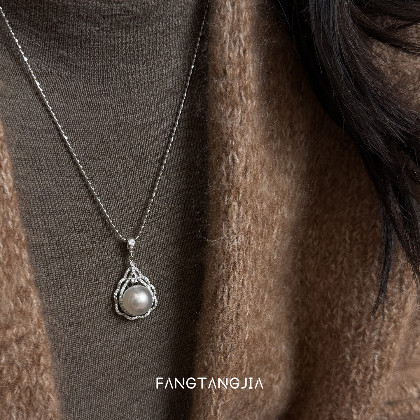 方糖家 轻奢气质澳白色珍珠水滴长款毛衣项链2025新款秋冬复古女,饰品/流行首饰/时尚饰品新,项链,淘宝优惠券,粉丝福利购,淘宝优惠卷
