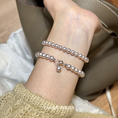 方糖家 春夏温柔曼塔玫瑰珍珠纯银手链叠戴轻奢高级感手串女款