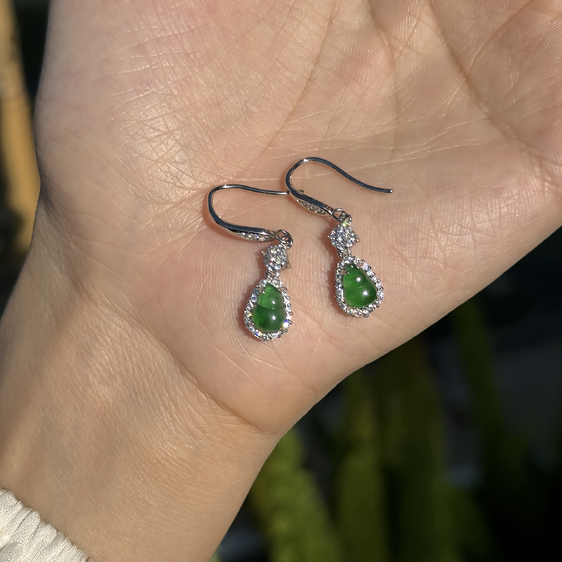 方糖家纯银天然危料翡葫芦项链