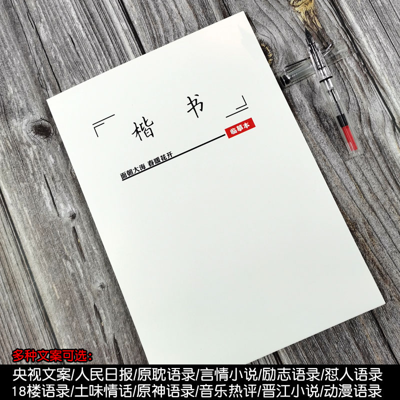 学生楷书央视文案临摹练字帖