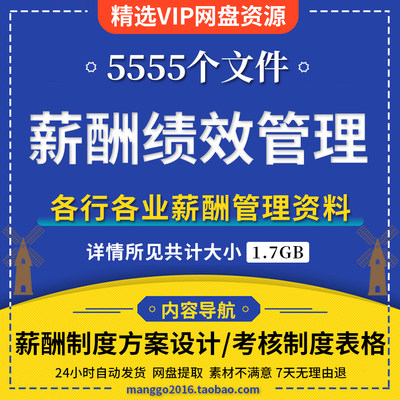 薪酬与绩效管理方案考核体系设计制度企业员工kpi薪资激励工具包