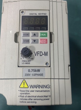 台达变频器VFD007M21A0.75KW230V1--议价商品