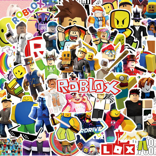 100张罗布乐思游戏ROBLOX贴纸个性积木人装饰手机壳手账防水贴画