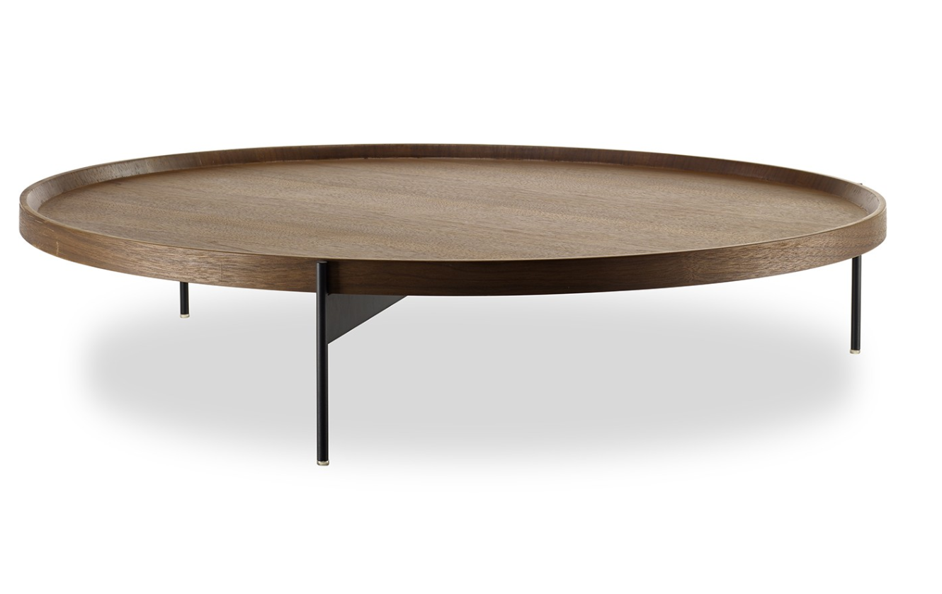 北欧设计师方圆形胡桃木工业风简约意大利铁艺现代组合loft茶几