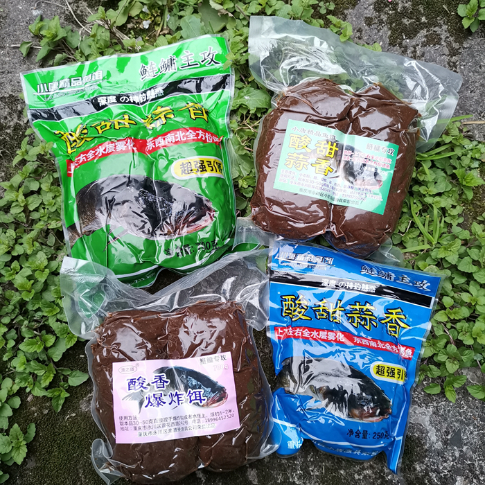 酸甜蒜香鲢鳙妹儿胖儿粑花鲢白鲢爆炸饵钩钓鱼饵料钓饵大头鱼浮钓