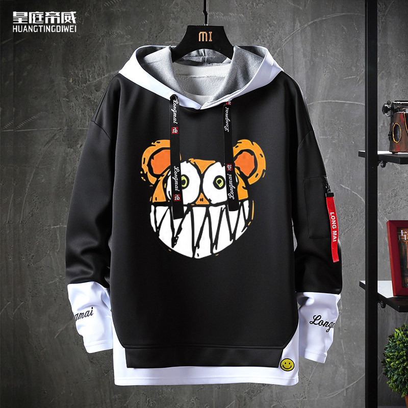 电台司令radiohead欧美街头creep摇滚乐队连帽假两件休闲卫衣外套