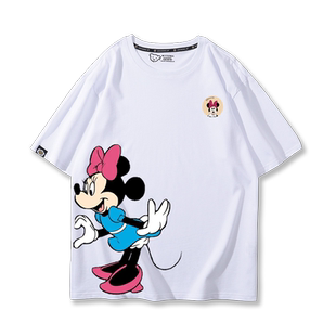 卡通唐老鸭黛丝联名周边短袖T恤男女青少年夏季纯棉休闲半袖潮流