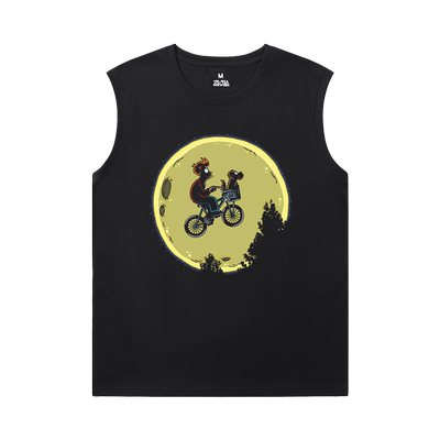 美国纯棉无袖T恤休闲背心