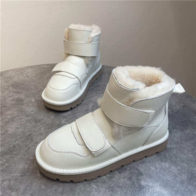 羊毛真皮雪地靴女棉鞋