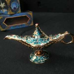 阿拉伯神灯书房摆件阿拉丁愿灯金属家居酒柜装饰品许愿中东风礼物