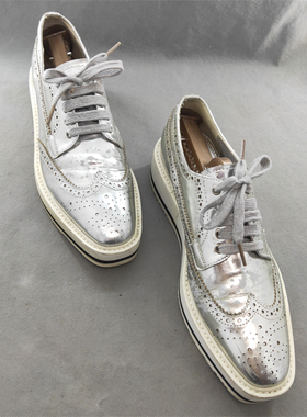 09点 二手 奢侈品牌PA 中性款男女士时尚休闲鞋 38码 V177