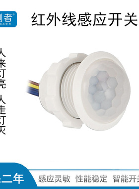探测者220V红外线人体感应开关探头智能延时自动模块楼道LED3004