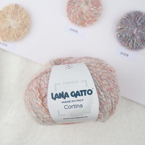 Lana Gatto Cortina 羊驼棉彩色圈圈亮丝小香风 意大利进口毛线