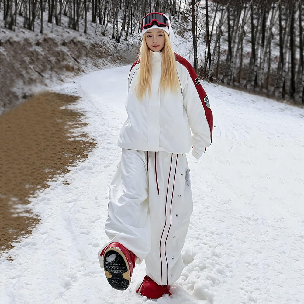 QLeo潮牌滑雪服套装高品质撞色