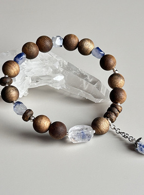 【暗香】紫幽紫羽晶黑金超天然水晶白、黄、绿棋楠沉香 补 木火