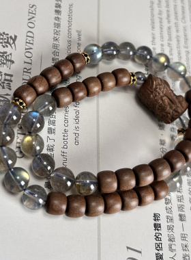 售罄天然灰月光彩光印度迈索尔正区老山檀扎基／佛头／醒狮双圈