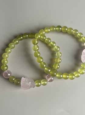 【春来发】天然青提葡萄石金发晶粉水晶草莓水晶招米招桃花分开拍