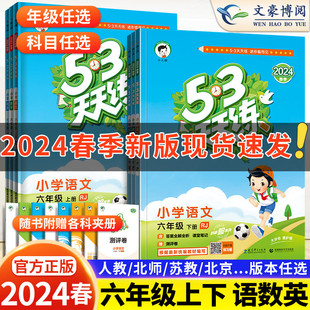 53天天练六年级上册下册语文数学英语人教版 北师版 苏教版 小学6年级下课本同步训练习册试卷语数英五三5.3天天练 2024版 外研版 全套