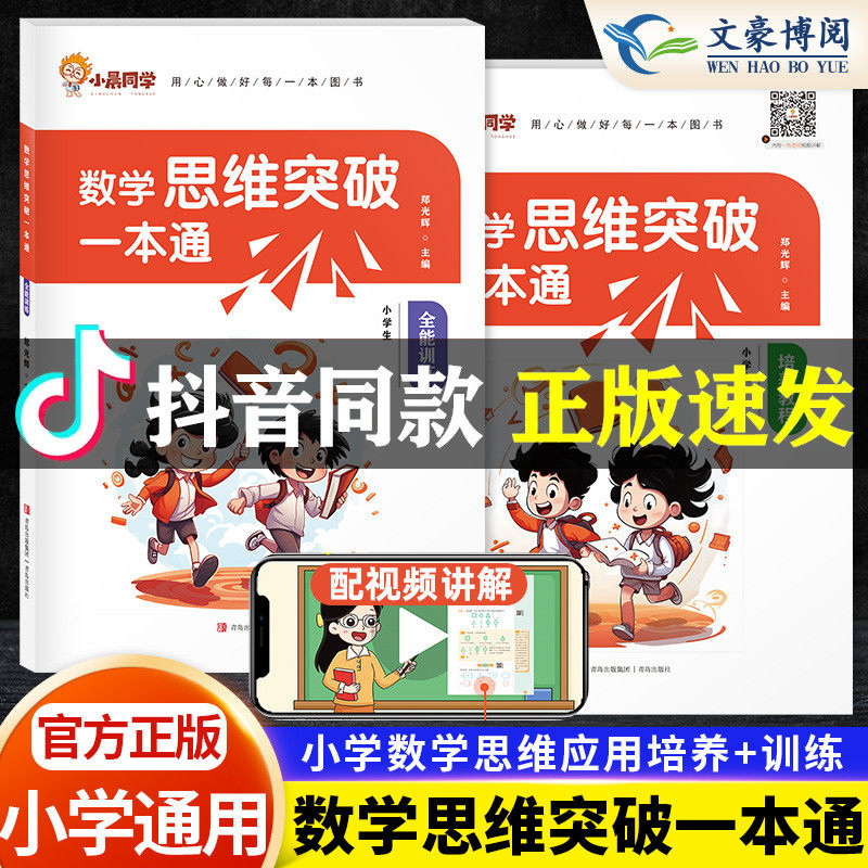 小学数学思维突破一本通一二三年级专项强化思维应用训练上下册四五六年级人教通用版奥数举一反三AB版培优教程闯关逻辑书小晨同学使用感如何?