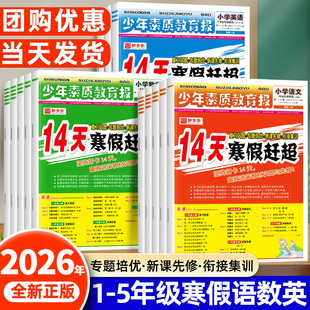 2026版14天寒假赶超新全优少年素质教育报一二三四五六年级下册上册寒假作业语文数学英语人教版冀教版预复习练习册寒假衔接一本通