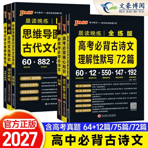 2027高中晨读晚练高考必背古诗文
