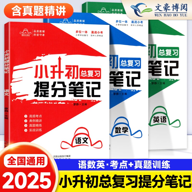 2025小升初总复习提分笔记语文数学英语培优训练小学通用知识高频考点典例精讲真题精练实战训练六年级毕业复习初中入学考试总复习