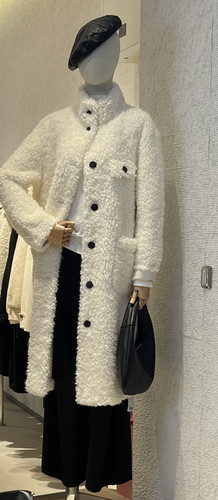 2025春秋冬羊羔毛中长款外套韩版修身现货春节不打烊