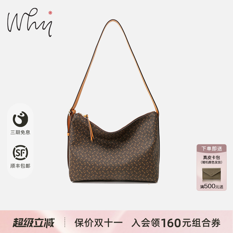 why休闲托特包女单肩水桶包hobo