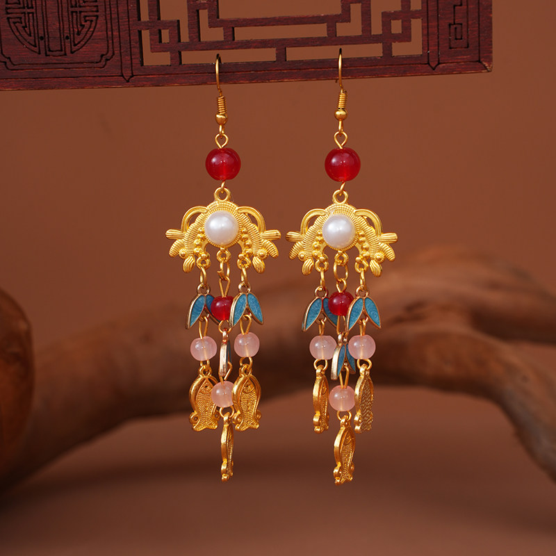 景泰蓝耳饰汉服旗袍敦煌飞天耳环树叶耳坠中国风舞蹈古风古装耳坠,饰品/流行首饰/时尚饰品新,耳环,淘宝优惠券,粉丝福利购,淘宝优惠卷