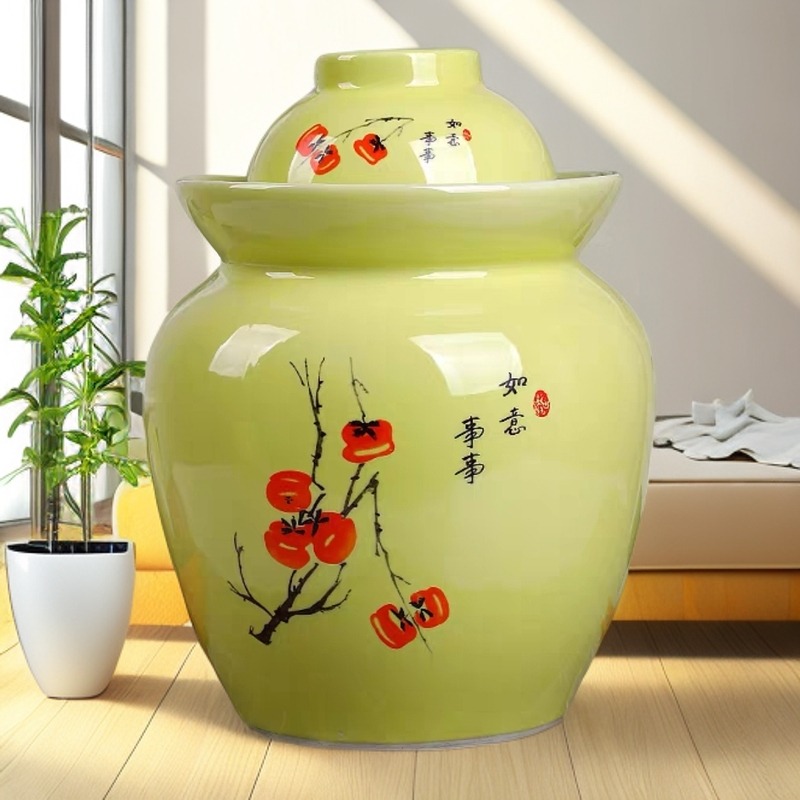 泡菜坛子家用陶瓷密封厨房储物罐景德镇双盖水封自制腌菜缸腌蛋,厨房/烹饪用具,密封罐,淘宝优惠券,粉丝福利购,淘宝优惠卷