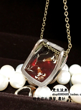 双生彼岸 925纯银项坠 波兰工艺琥珀项坠 秋思