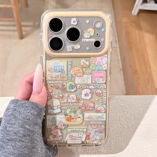 可爱卡通小萌物适用iPhone17/17promax手机壳16promax光面壳16苹果16Pro全包壳15Pro