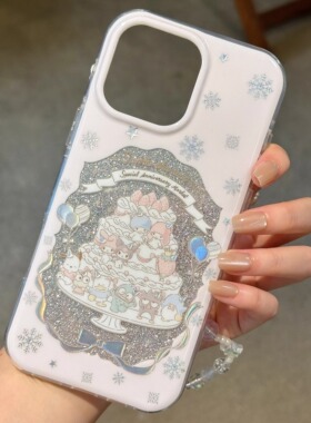 少女心蛋糕Kitty美乐蒂库洛米适用iPhone17/17promax手机壳16promax光面壳13苹果14Pro全包壳15Pro