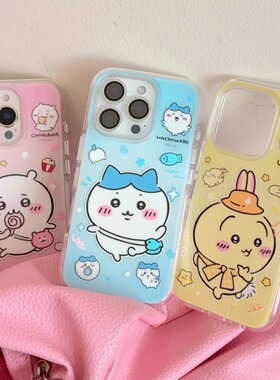 可爱卡通吉伊卡哇小八乌萨奇适用iPhone17/17promax手机壳16promax光面壳13苹果14Pro全包壳15Pro