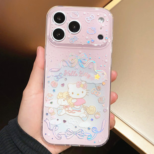 17promax手机壳16promax光面壳13苹果14Pro全包壳15Pro 少女心粉色木马适用iPhone17