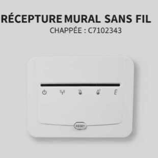 Rcepteur 5 LEDs Mural Sans Fil Chappe C7102343 Pour Chaudir
