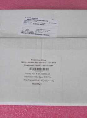 Vendor  AMAT 81050093284 97200T5045 200mm PEEK Retaining Rin