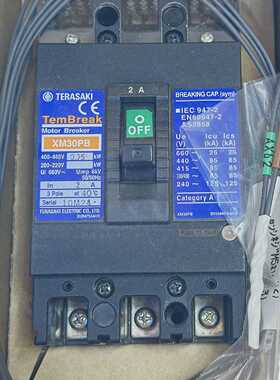 Terasaki Tembreak XM30PB23P 3P 2A 0.75kW Motor Breaker 85kA