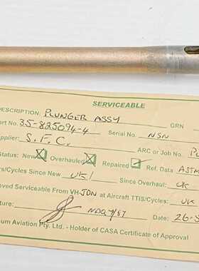 Beechcraft 358250944 Aircraft Nose Gear Retract Plunger  sui