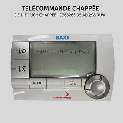 Telecommande Chappee  7768265 05 AD 298 RUW
