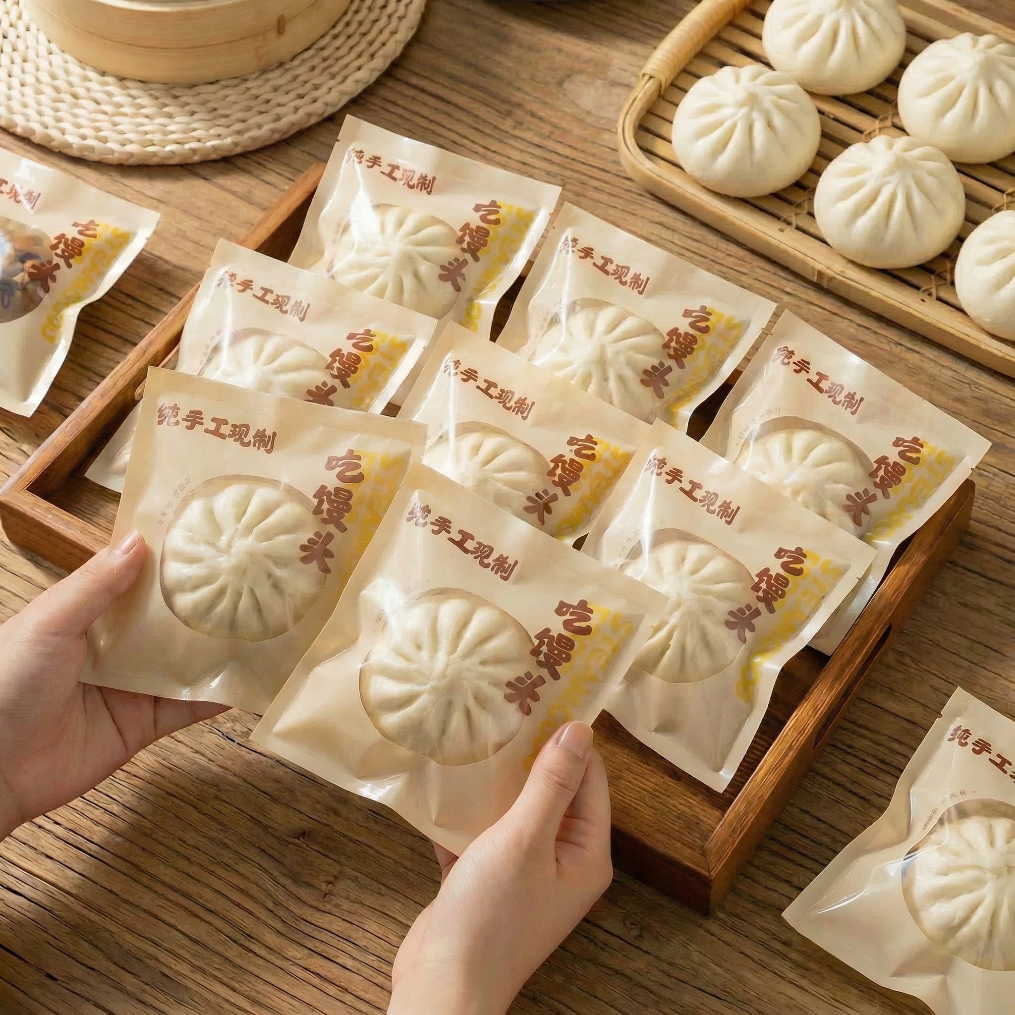 纯手工包子包装袋专用独立机封自封食品级烘焙单个打包摆摊商用