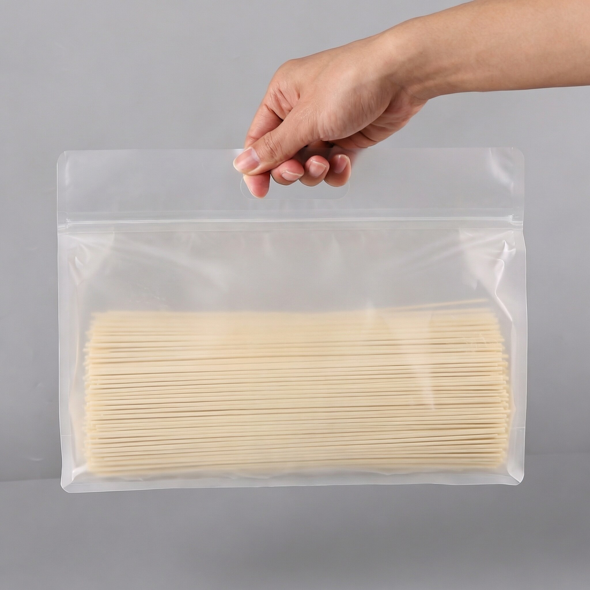 手工面条包装袋磨砂透明自封手提食品级专用挂面打包家用摆摊商用