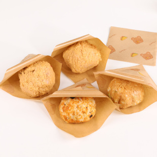 食品级糯叽叽麻糍打包袋包装纸袋专用外卖商用夜市一次性泡芙糍粑
