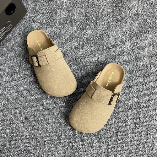 女童勃肯鞋包头软木拖鞋外穿新款