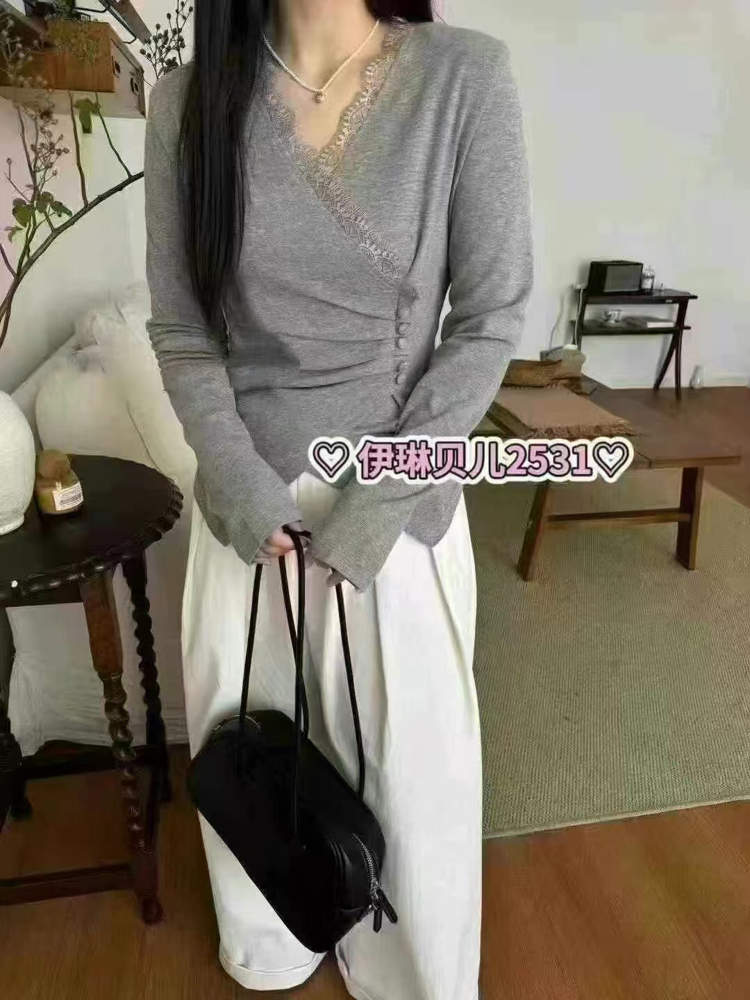 伊琳贝儿2531大码春款性感小T恤