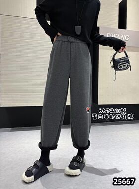 江南一村25667大码加绒休闲裤200斤大码