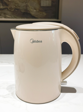 Midea/美的 MK--H415E2j电热水壶家用304不锈钢双层防烫自动断电