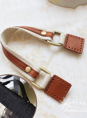 手工真皮包带 单根皮提手皮手拎拼布DIY皮配件精致经典款BD121