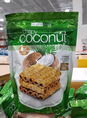 美国购泰国产 Tropical fields香脆椰子卷椰奶芝麻蛋酥 零食265g