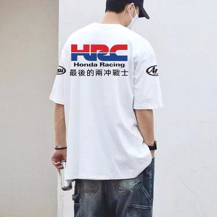 最后的两冲战士骑行t恤短袖夏重磅棉HRC运动男女重机车上衣潮
